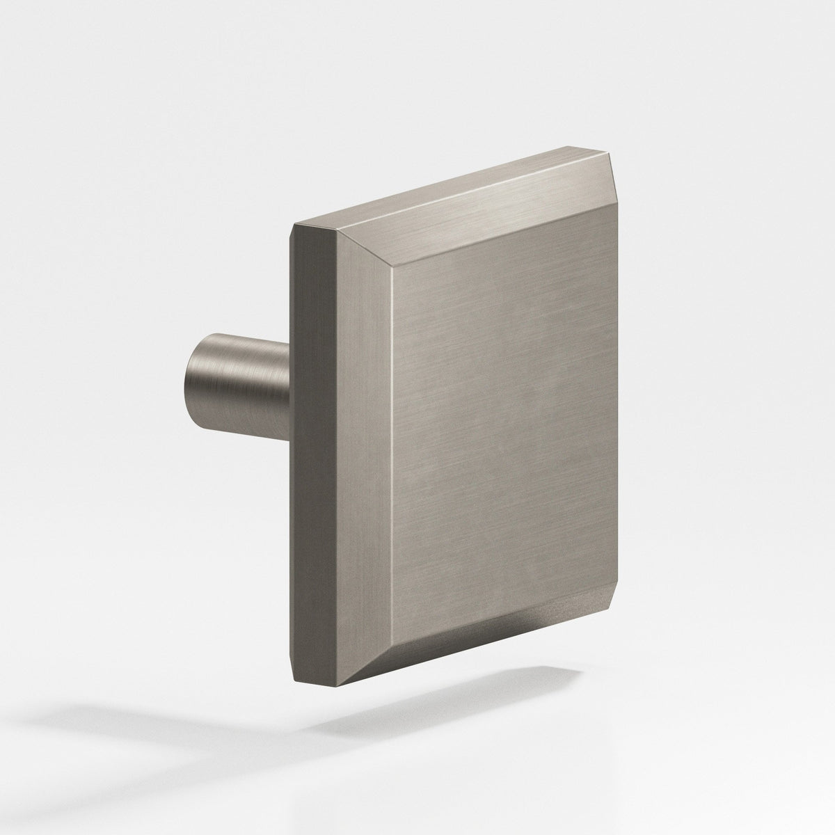 Colonial Bronze 126 Square Beveled Knob with Straight Post, 1-1/4 in - Matte Pewter