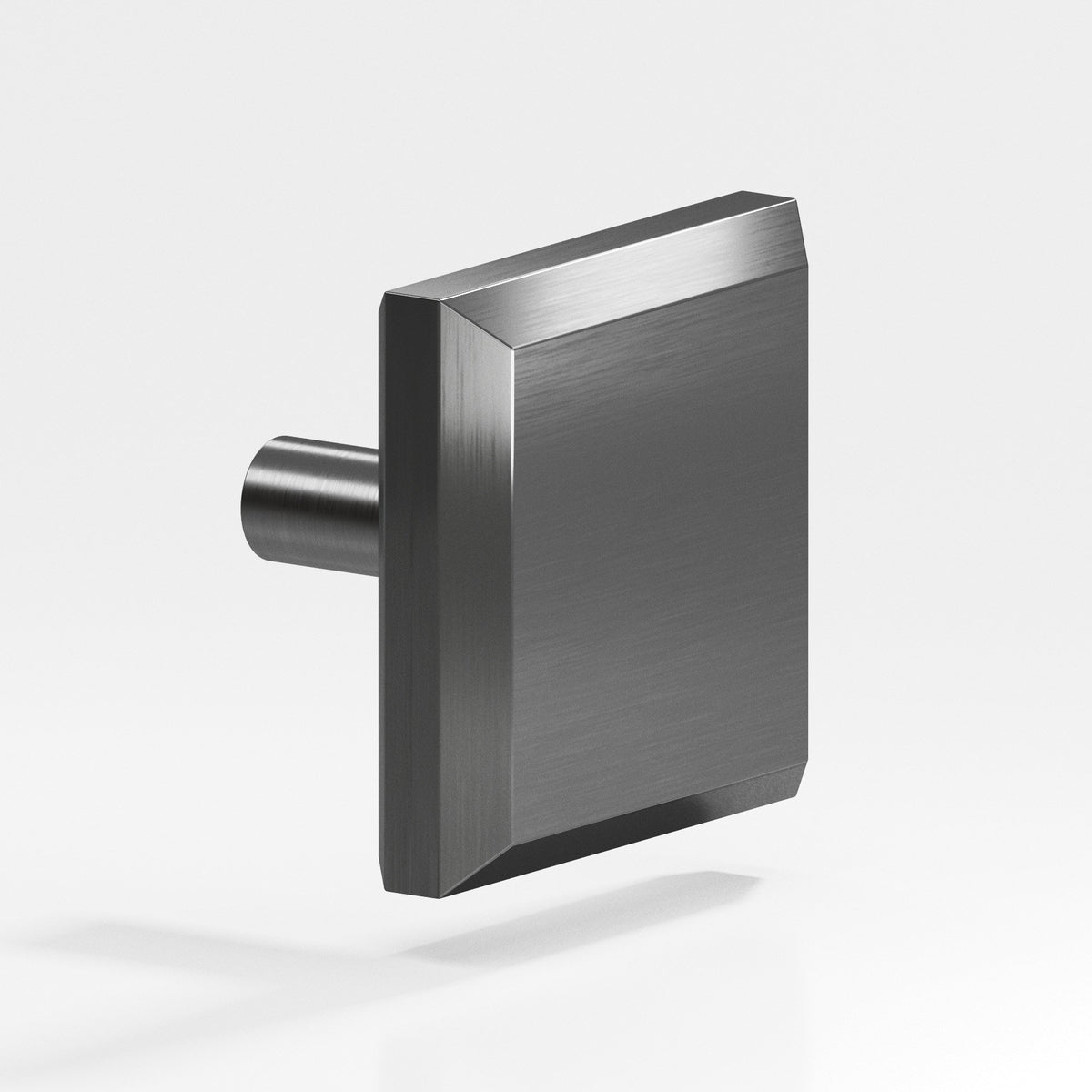 Colonial Bronze 127 Square Beveled Knob with Straight Post, 1-1/2 in - Graphite