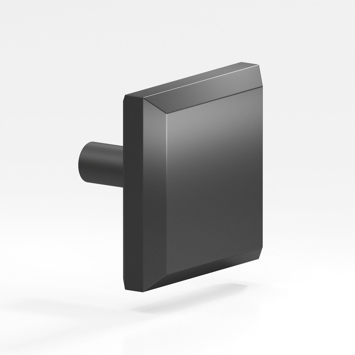 Colonial Bronze 127 Square Beveled Knob with Straight Post, 1-1/2 in - Matte Graphite