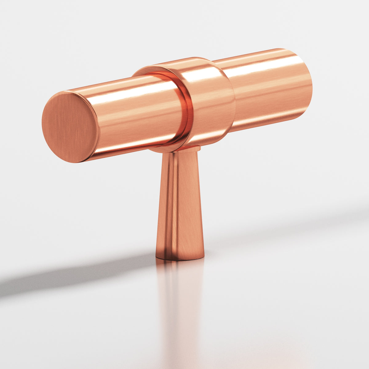 Colonial Bronze 1301 Collared T-Knob with Tapered Post, 2 in - Satin Copper