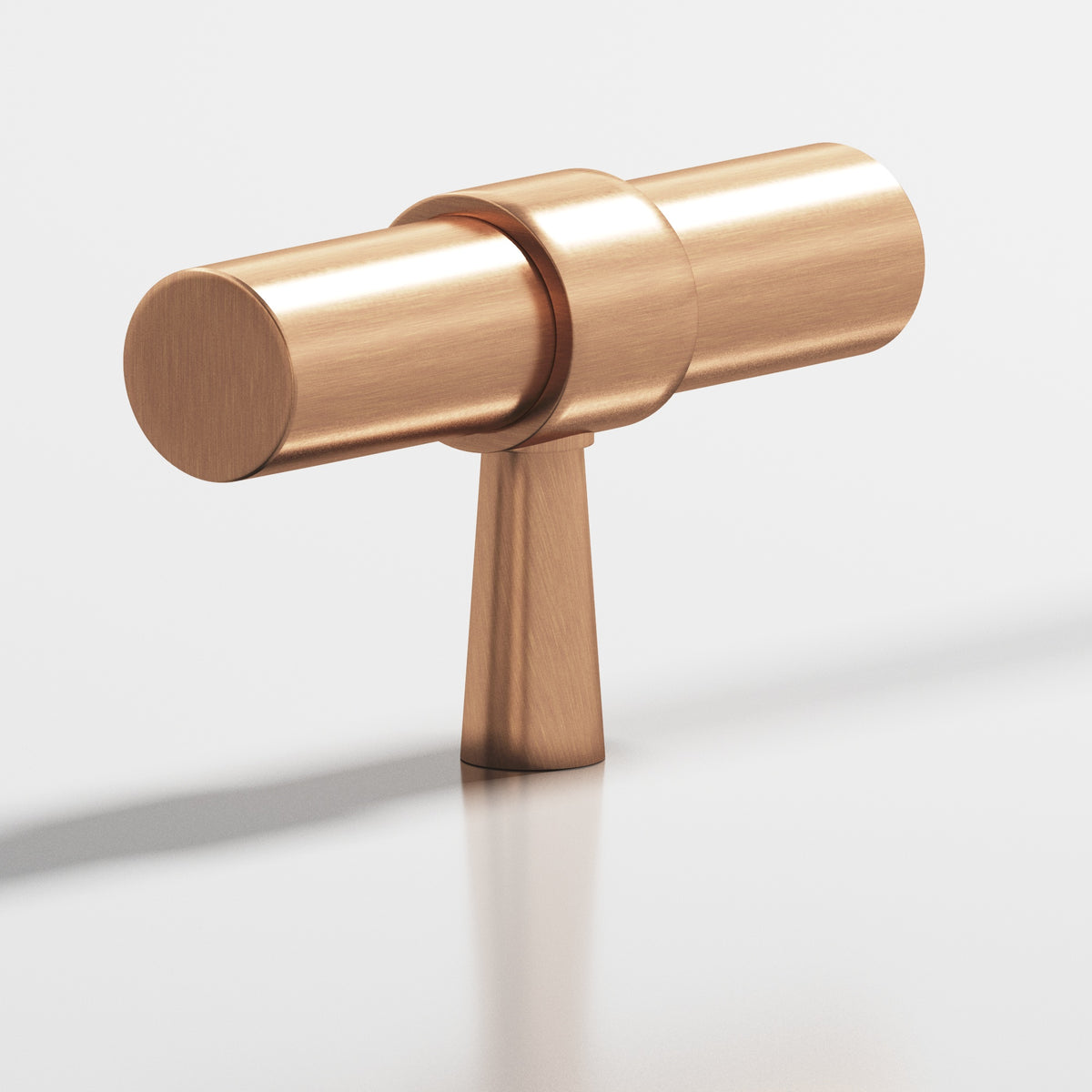 Colonial Bronze 1301 Collared T-Knob with Tapered Post, 2 in - Satin Bronze