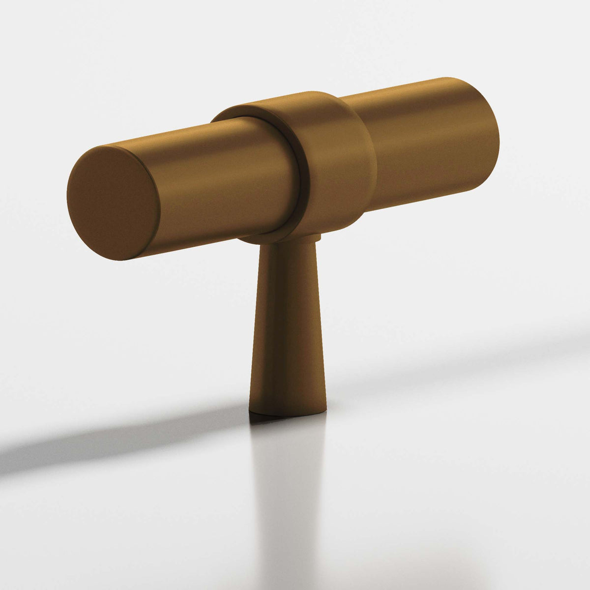 Colonial Bronze 1301 Collared T-Knob with Tapered Post, 2 in - Matte Light Statuary Bronze