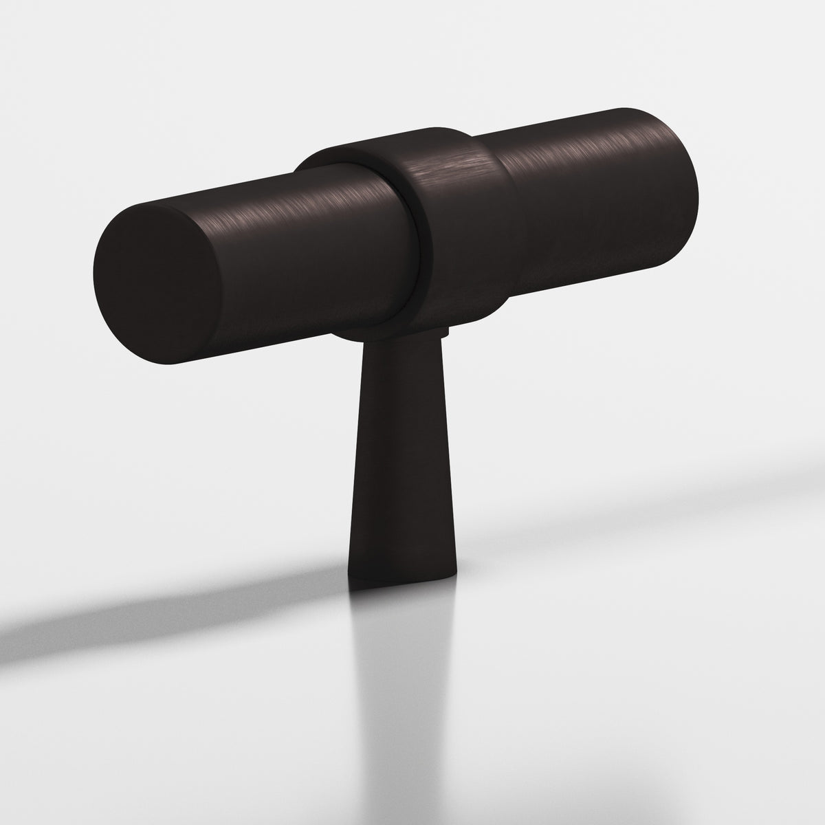 Colonial Bronze 1301 Collared T-Knob with Tapered Post, 2 in - Matte Dark Statuary Bronze