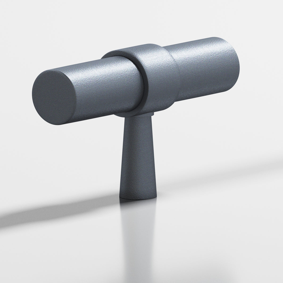 Colonial Bronze 1301 Collared T-Knob with Tapered Post, 2 in - Frost Chrome™