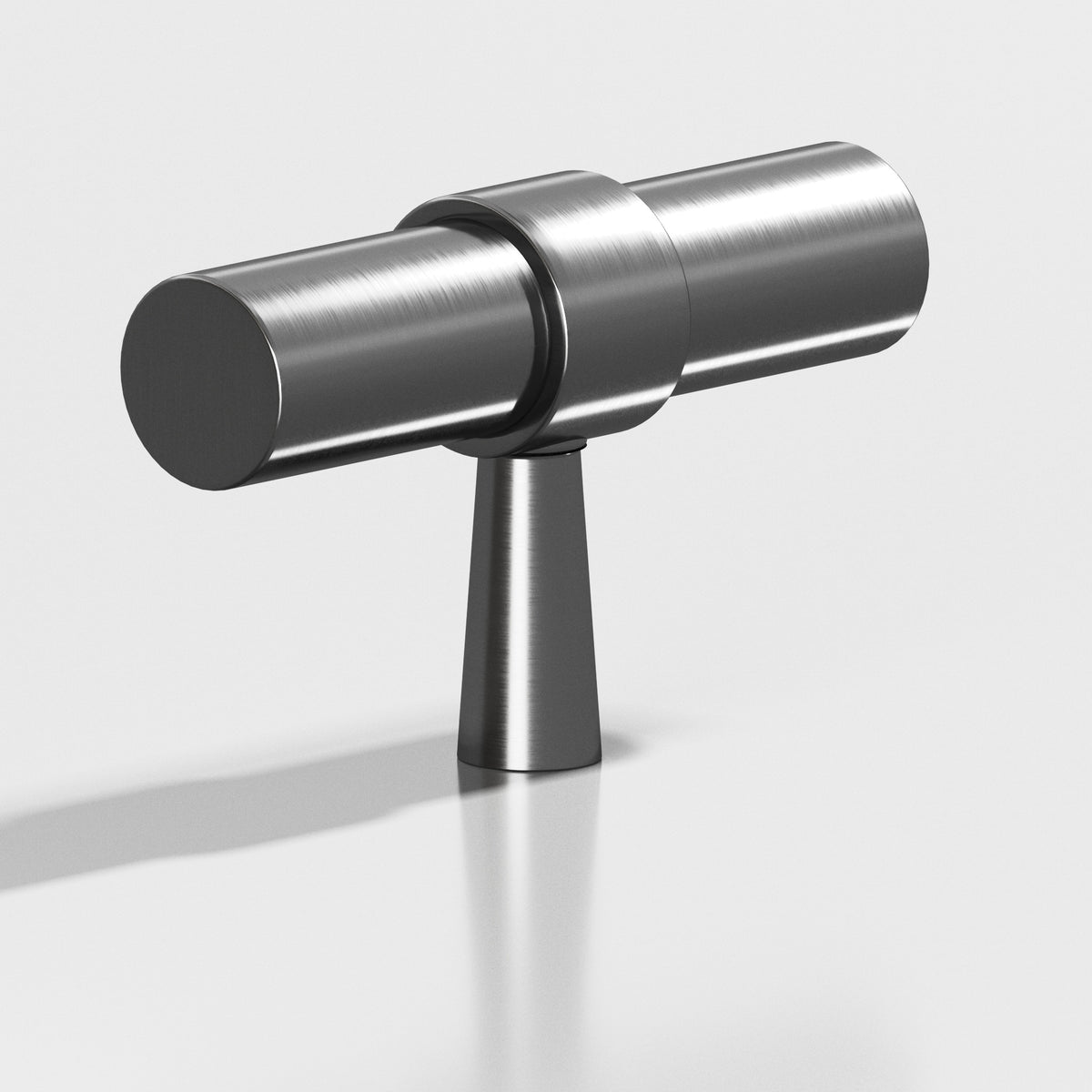 Colonial Bronze 1301 Collared T-Knob with Tapered Post, 2 in - Graphite