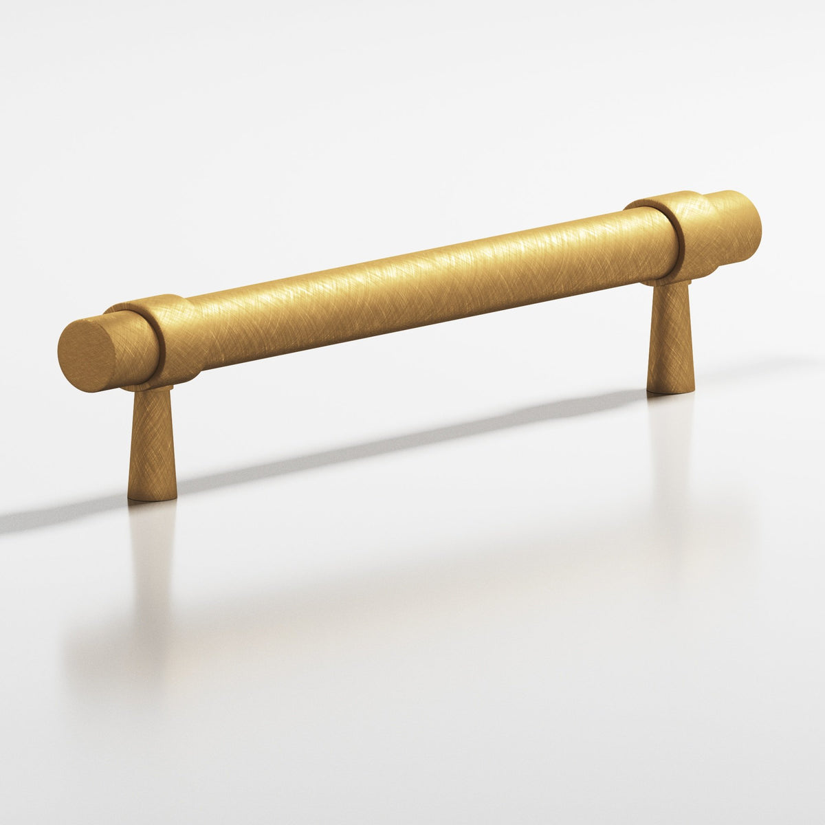 Colonial Bronze 1302 Collared Round Pull with Tapered Posts, 15/32 in Diameter - Weathered Brass