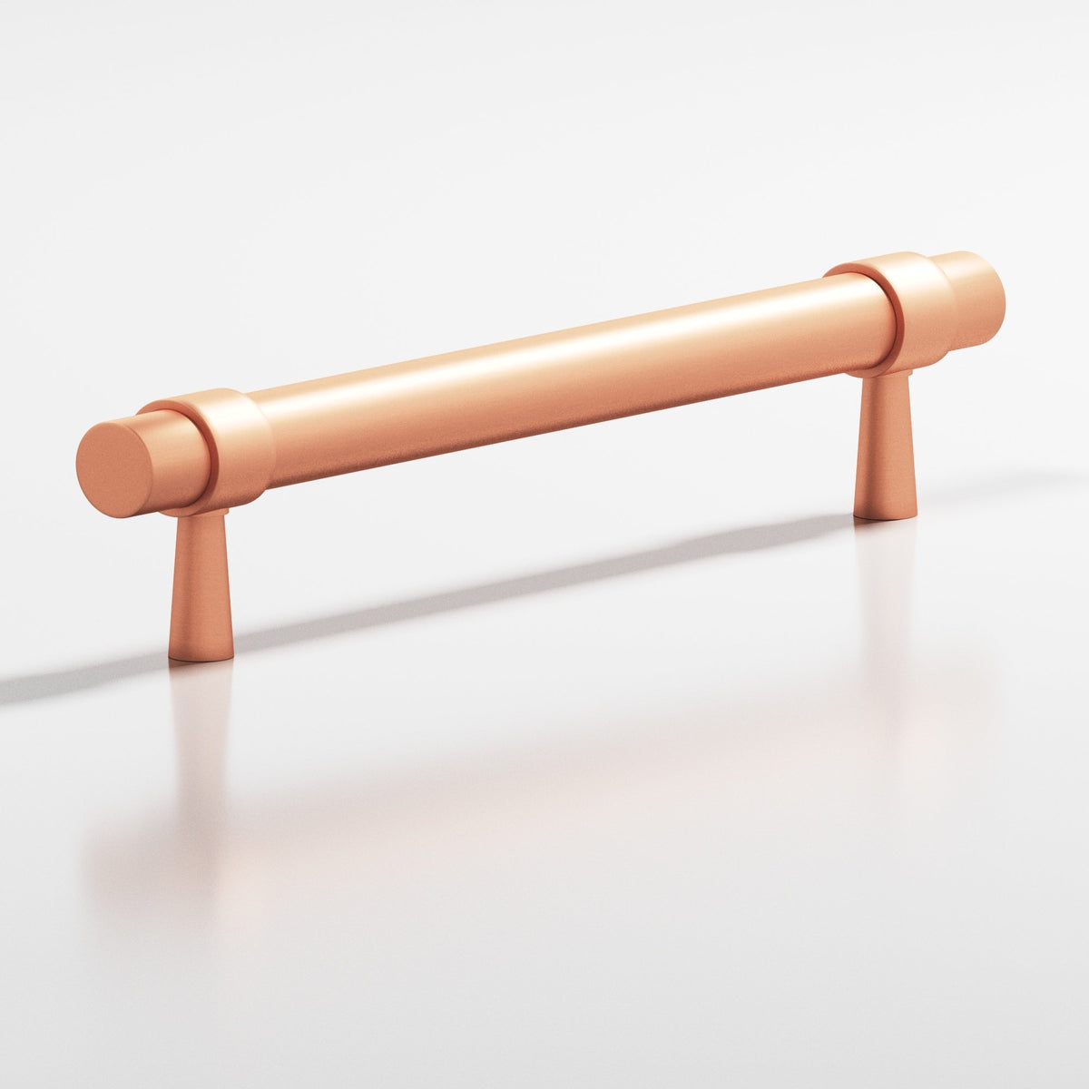 Colonial Bronze 1302 Collared Round Pull with Tapered Posts, 15/32 in Diameter - Matte Satin Copper