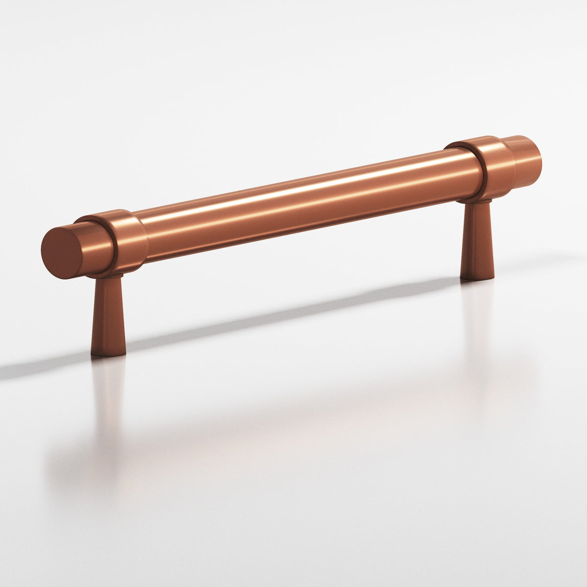 Colonial Bronze 1302 Collared Round Pull with Tapered Posts, 15/32 in Diameter - Matte Antique Copper