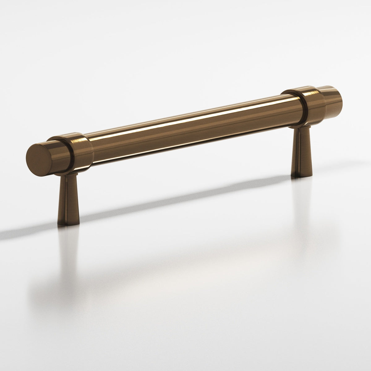 Colonial Bronze 1302 Collared Round Pull with Tapered Posts, 15/32 in Diameter - Light Statuary Bronze