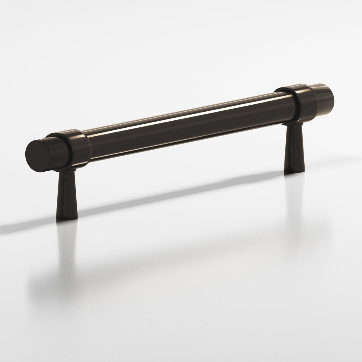 Colonial Bronze 1302 Collared Round Pull with Tapered Posts, 15/32 in Diameter - Dark Statuary Bronze