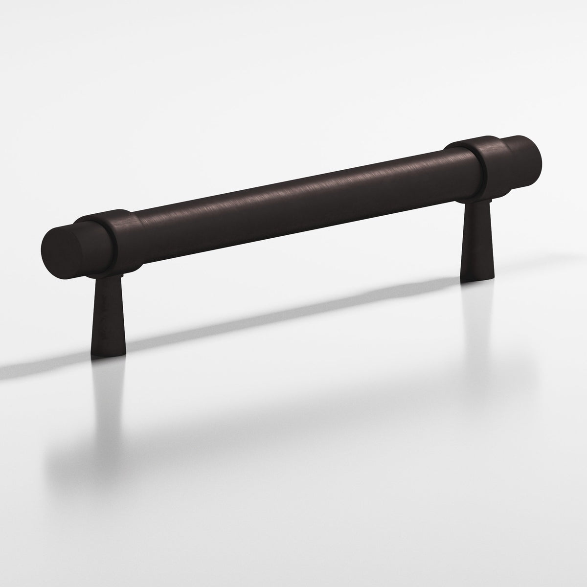 Colonial Bronze 1302 Collared Round Pull with Tapered Posts, 15/32 in Diameter - Matte Dark Statuary Bronze