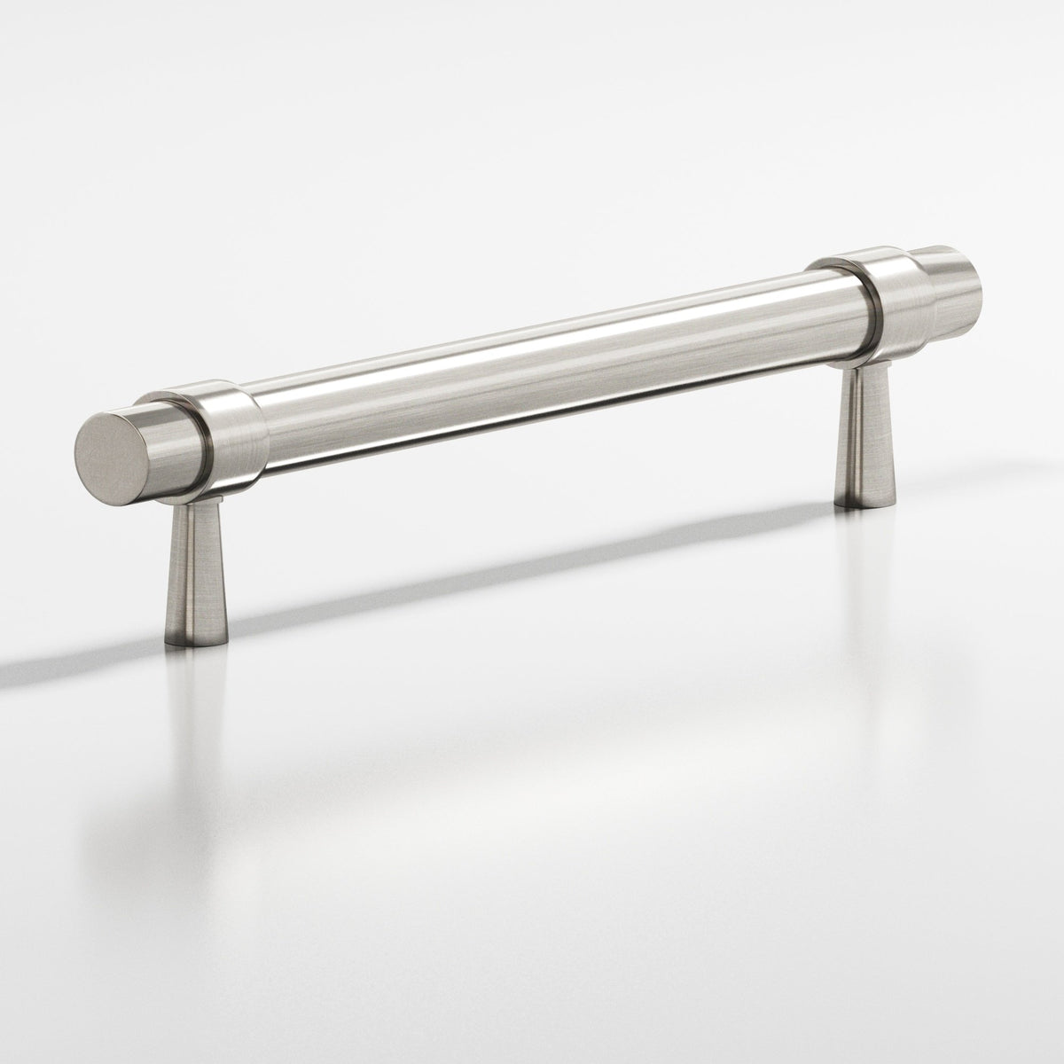 Colonial Bronze 1302 Collared Round Pull with Tapered Posts, 15/32 in Diameter - Satin Nickel