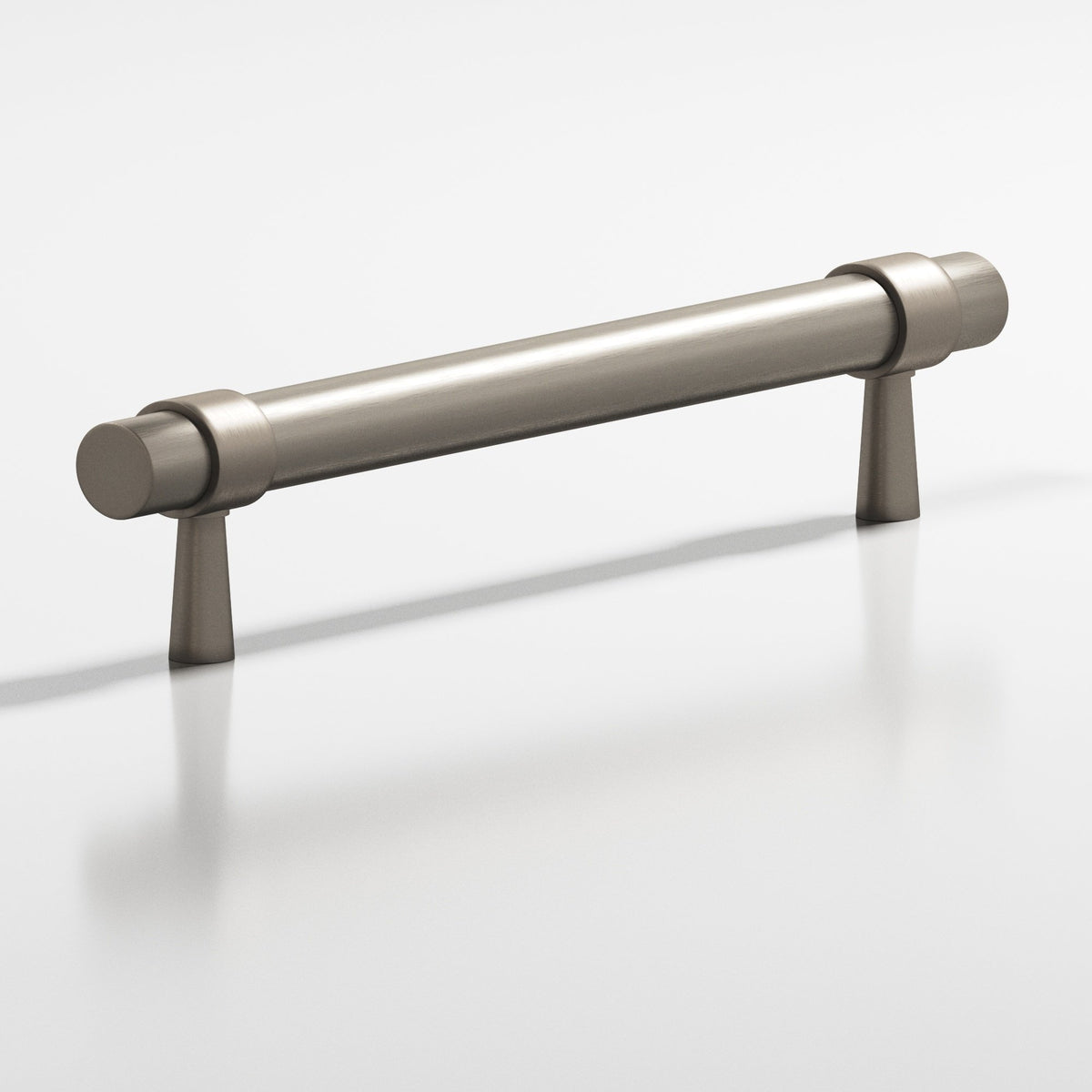 Colonial Bronze 1302 Collared Round Pull with Tapered Posts, 15/32 in Diameter - Matte Pewter