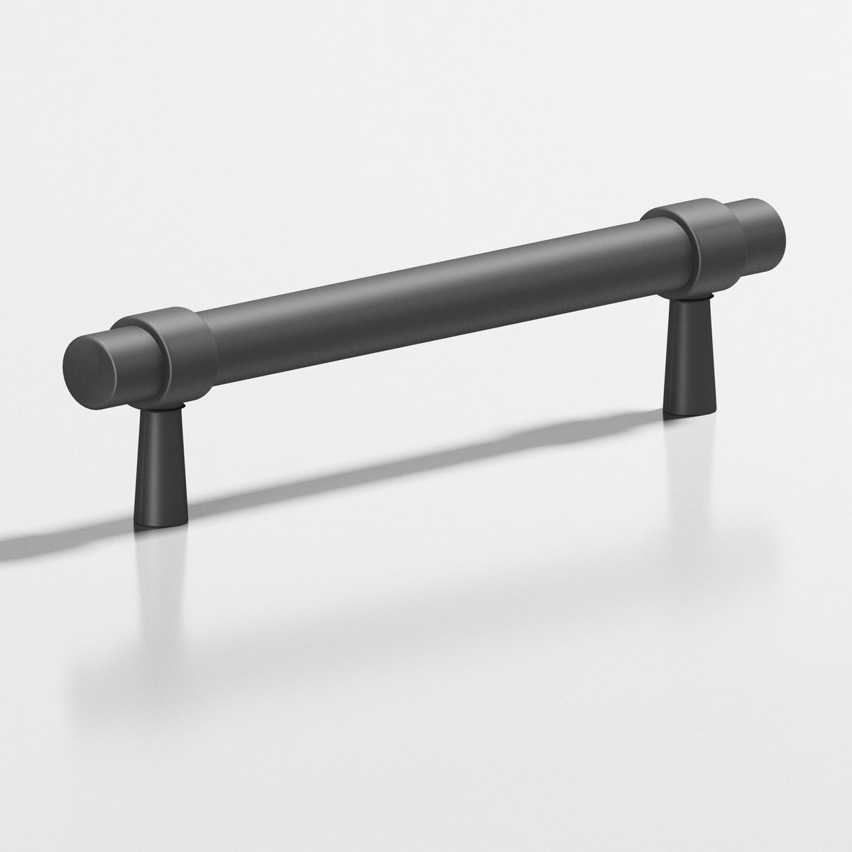 Colonial Bronze 1302 Collared Round Pull with Tapered Posts, 15/32 in Diameter - Matte Graphite