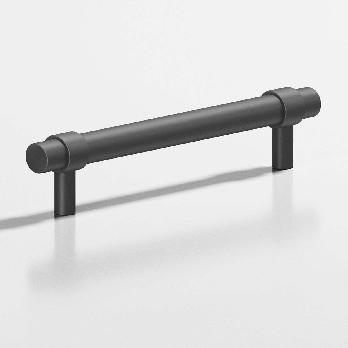 Colonial Bronze 1307 Collared Round Pull with Straight Posts, 15/32 in Diameter - Matte Graphite