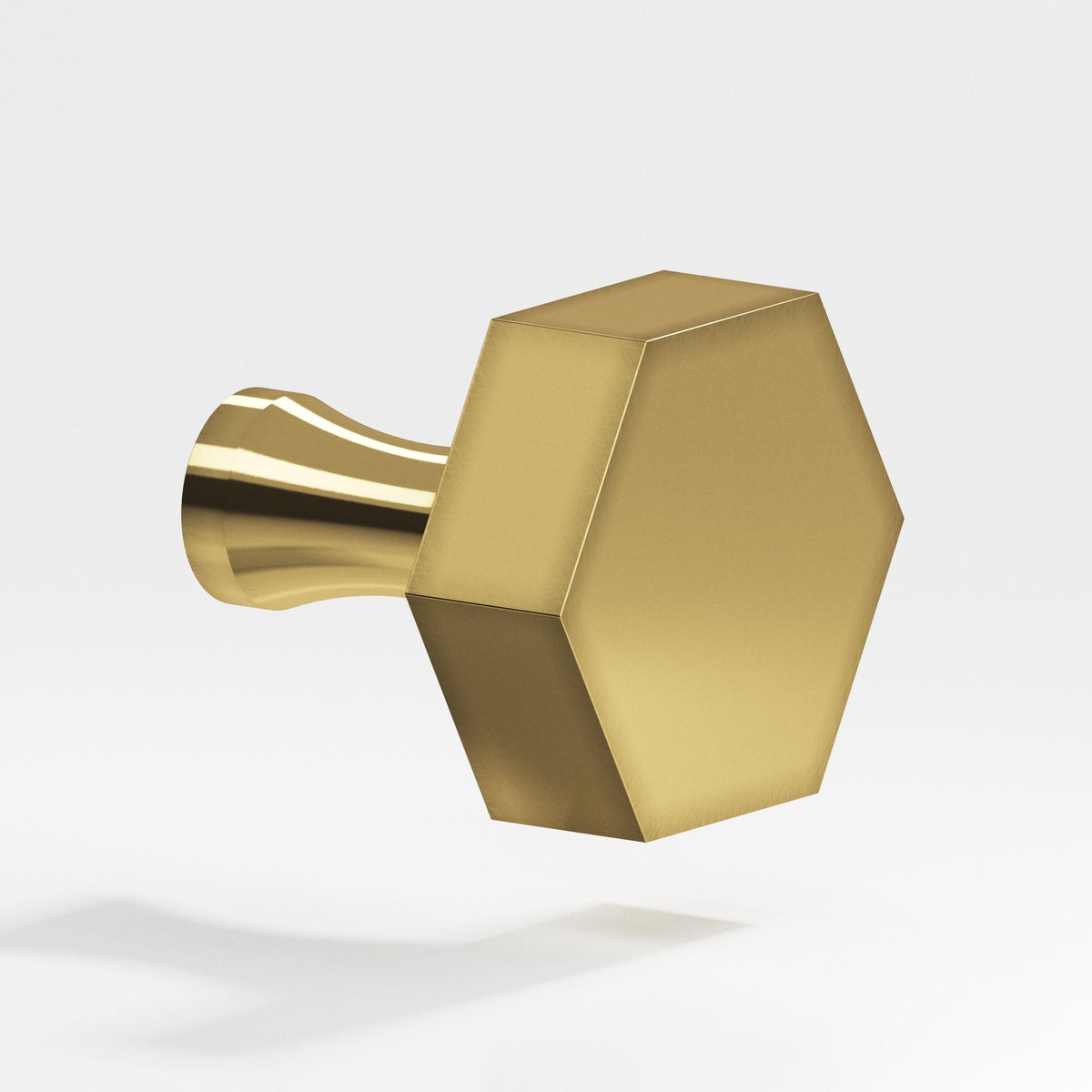 Colonial Bronze 132 Hexagonal Knob with Flared Post, 1-1/2 in - Antique Bronze