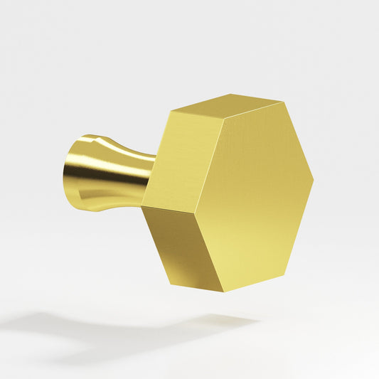 Colonial Bronze 130 Hexagonal Knob with Flared Post, 1 in