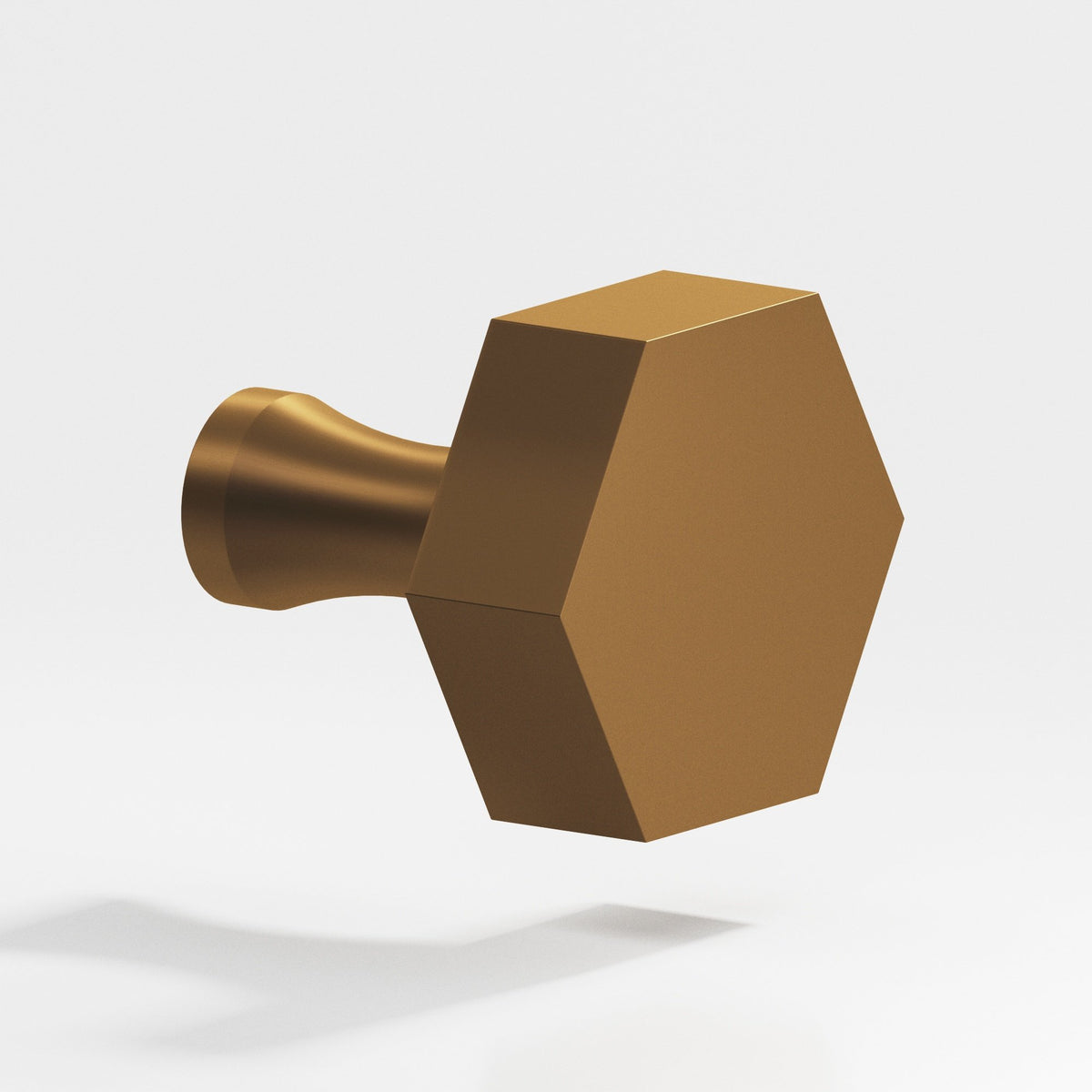 Colonial Bronze 131 Hexagonal Knob with Flared Post, 1-1/4 in - Matte Light Statuary Bronze