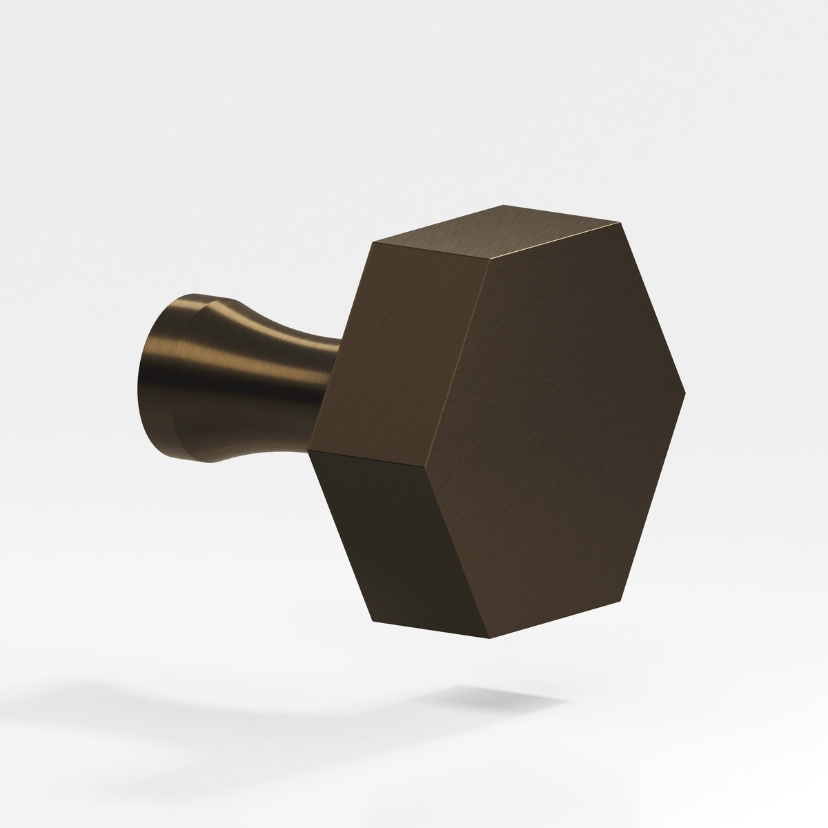 Colonial Bronze 132 Hexagonal Knob with Flared Post, 1-1/2 in - Oil Rubbed Bronze