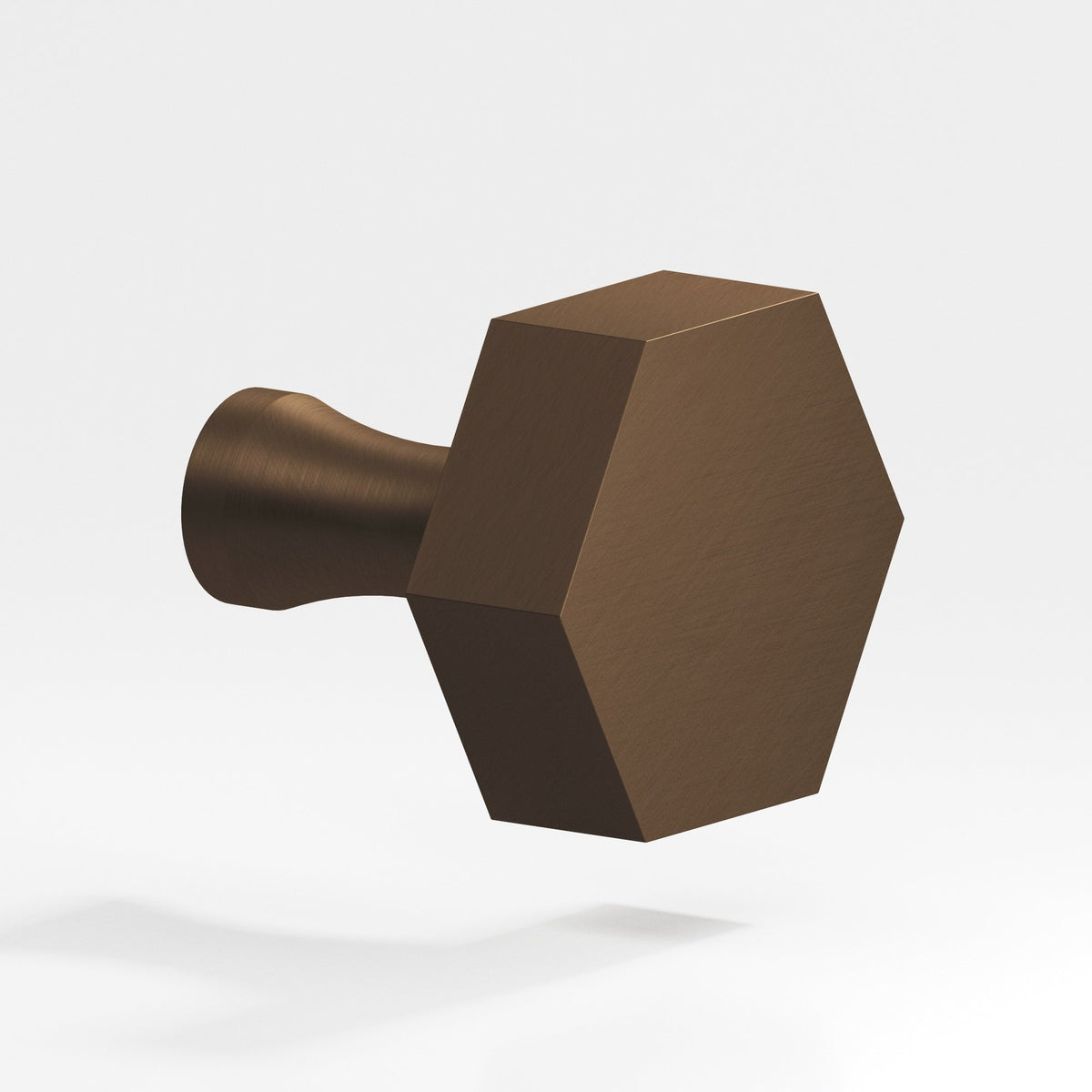 Colonial Bronze 130 Hexagonal Knob with Flared Post, 1 in - Matte Oil Rubbed Bronze