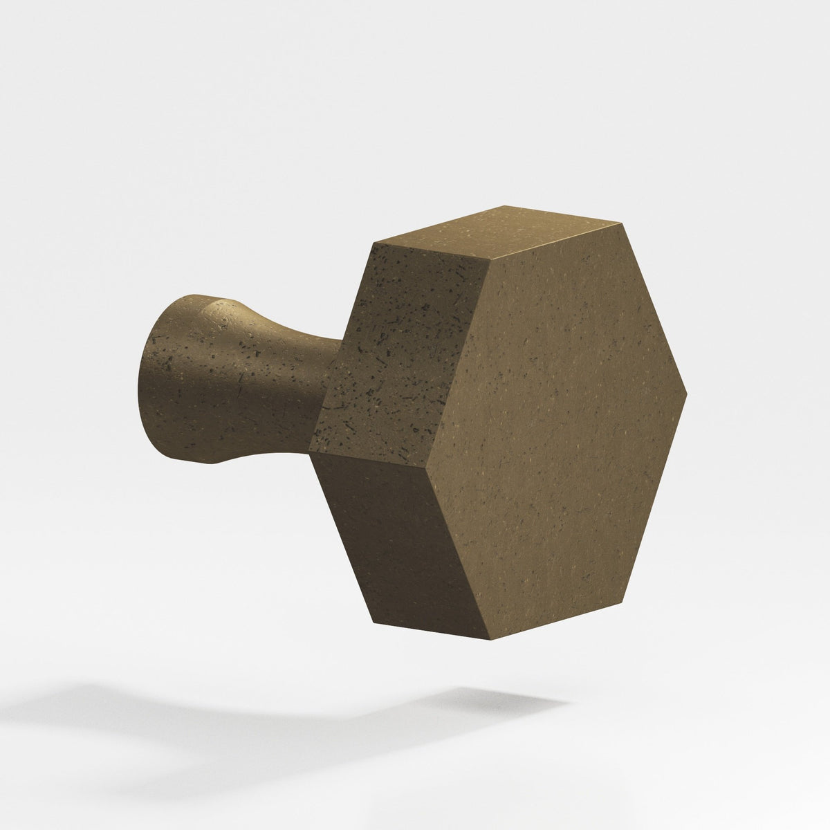 Colonial Bronze 130 Hexagonal Knob with Flared Post, 1 in - Distressed Oil Rubbed Bronze