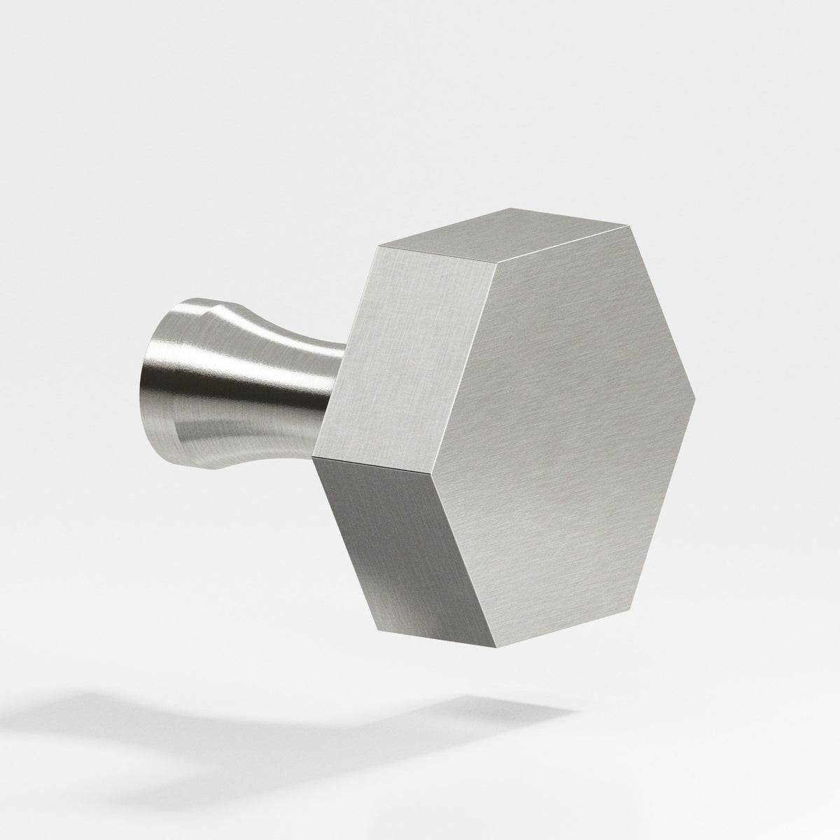 Colonial Bronze 132 Hexagonal Knob with Flared Post, 1-1/2 in - Nickel Stainless