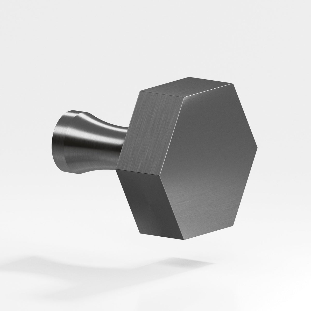 Colonial Bronze 130 Hexagonal Knob with Flared Post, 1 in - Graphite