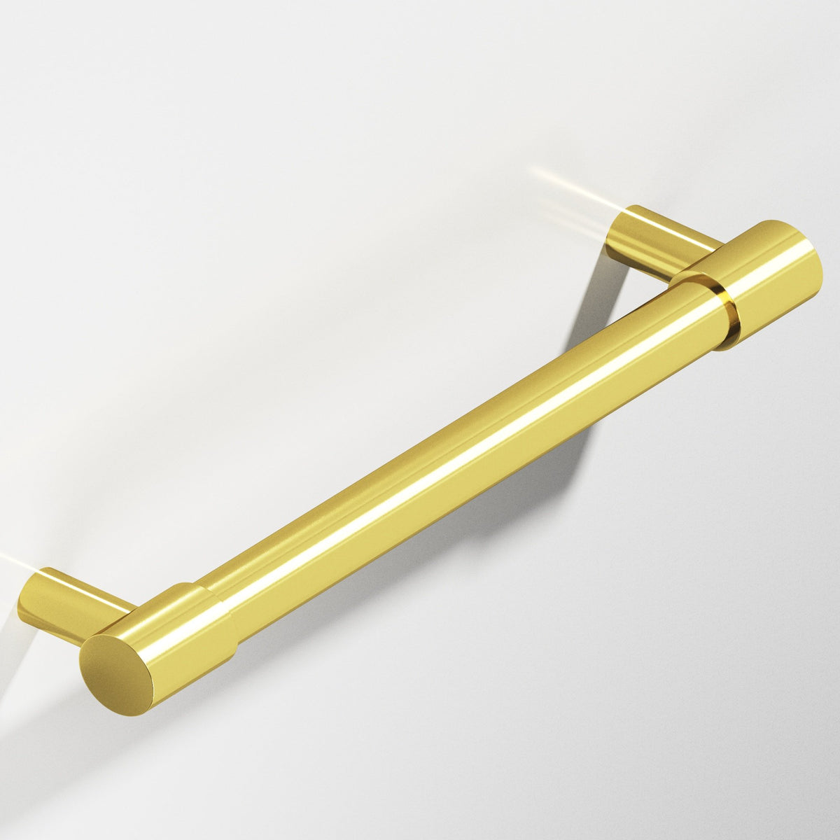 Colonial Bronze 1347 Round Pull with Turned-Down Bar and Straight Posts, 1/2 in Diameter - French Gold