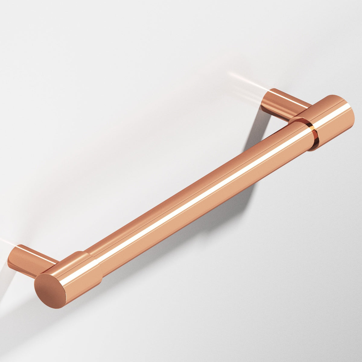 Colonial Bronze 1346 Round Pull with Turned-Down Bar and Straight Posts, 5/8 in Diameter - Polished Copper