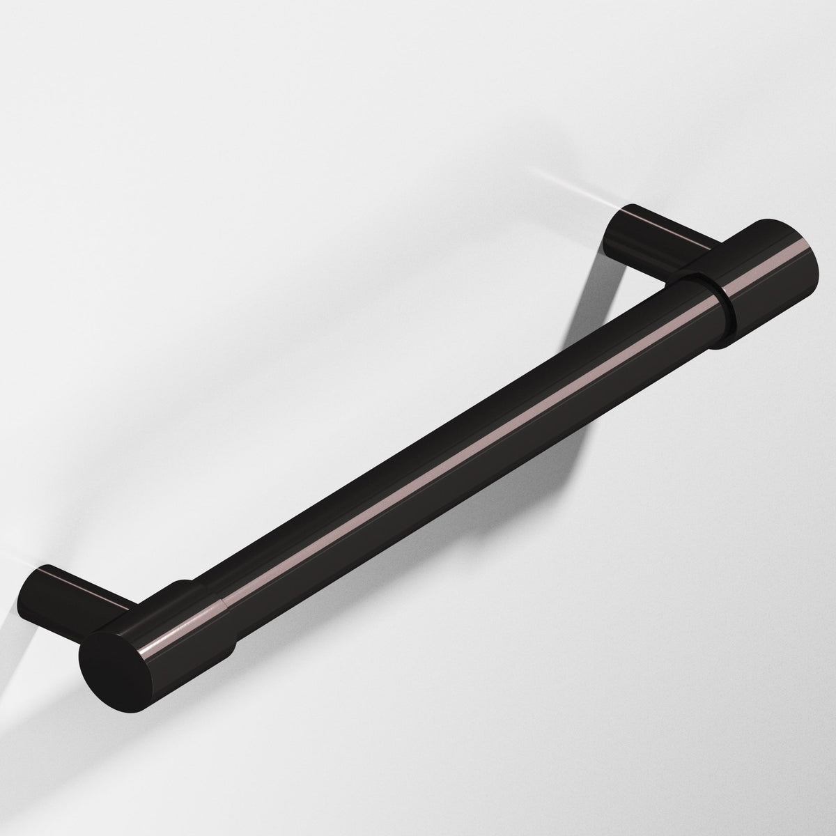 Colonial Bronze 1346 Round Pull with Turned-Down Bar and Straight Posts, 5/8 in Diameter - Satin Black