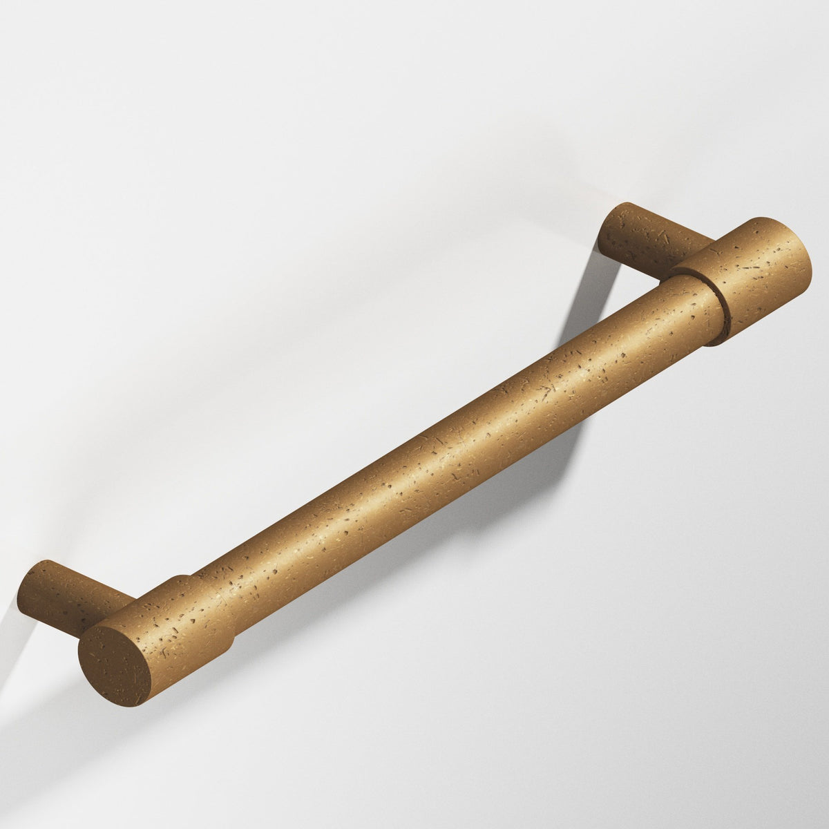 Colonial Bronze 1347 Round Pull with Turned-Down Bar and Straight Posts, 1/2 in Diameter - Distressed Light Statuary Bronze