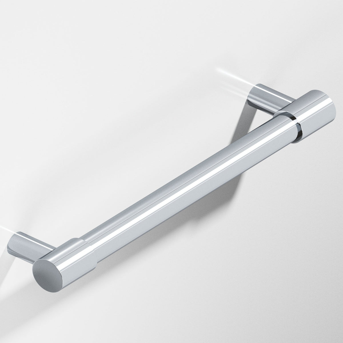 Colonial Bronze 1346 Round Pull with Turned-Down Bar and Straight Posts, 5/8 in Diameter - Polished Chrome
