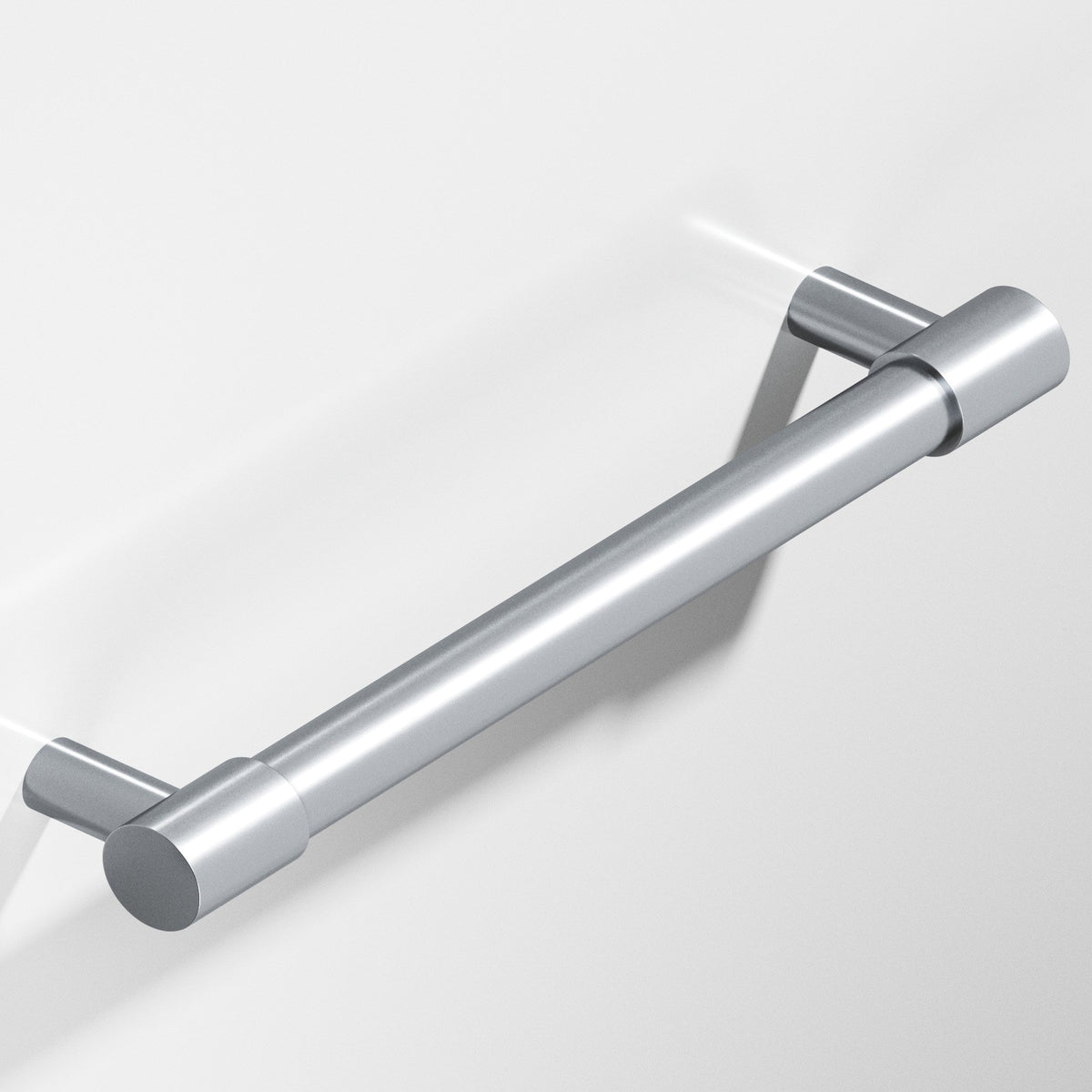 Colonial Bronze 1346 Round Pull with Turned-Down Bar and Straight Posts, 5/8 in Diameter - Satin Chrome