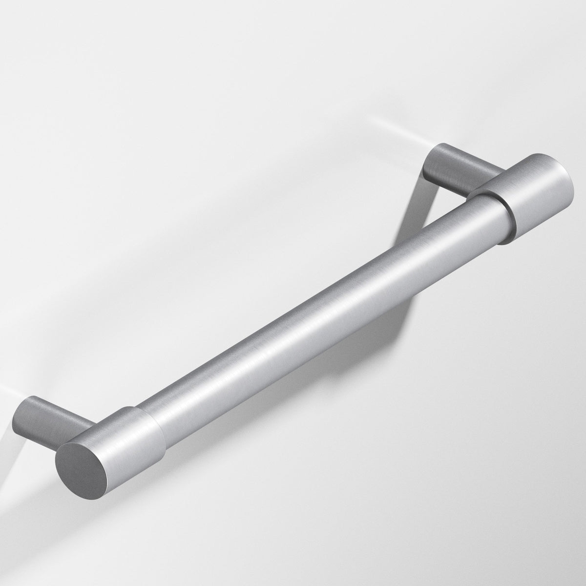 Colonial Bronze 1347 Round Pull with Turned-Down Bar and Straight Posts, 1/2 in Diameter - Matte Satin Chrome