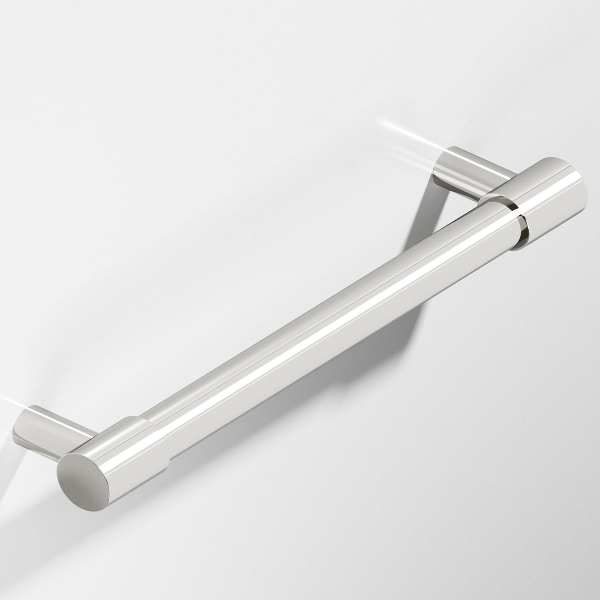 Colonial Bronze 1346 Round Pull with Turned-Down Bar and Straight Posts, 5/8 in Diameter - Polished Nickel