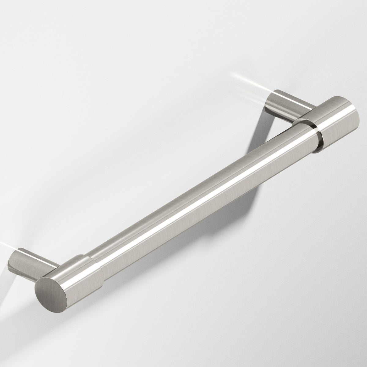 Colonial Bronze 1346 Round Pull with Turned-Down Bar and Straight Posts, 5/8 in Diameter - Nickel Stainless