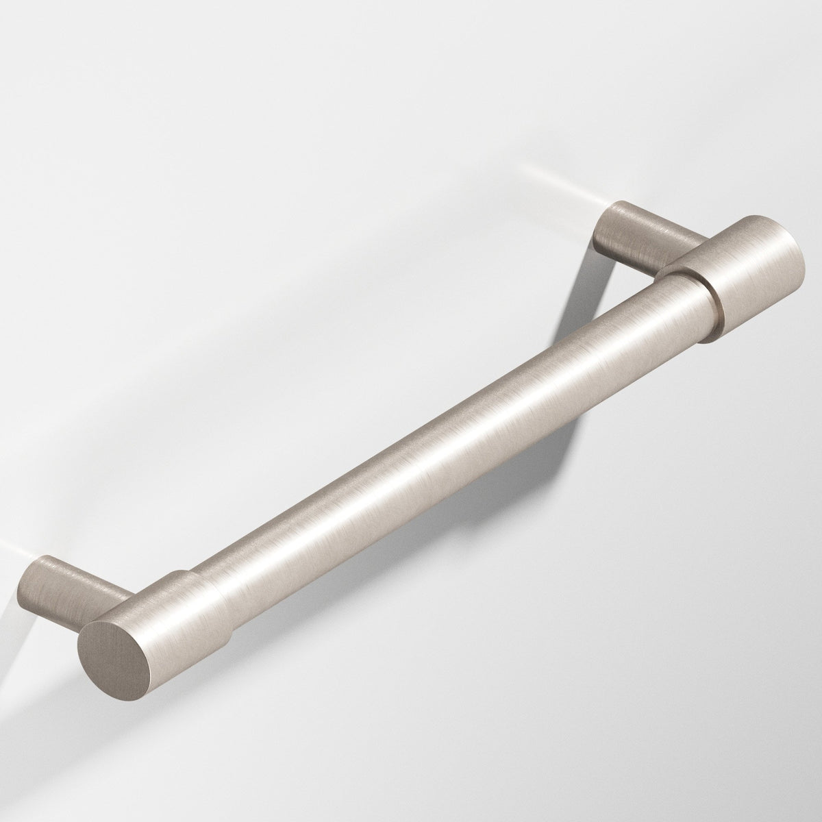 Colonial Bronze 1347 Round Pull with Turned-Down Bar and Straight Posts, 1/2 in Diameter - Matte Satin Nickel