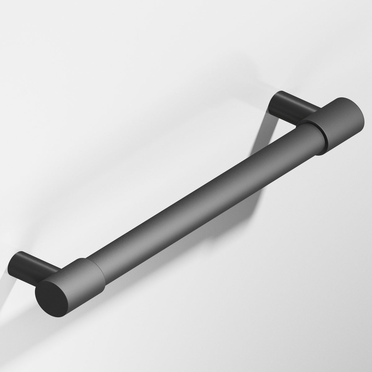 Colonial Bronze 1347 Round Pull with Turned-Down Bar and Straight Posts, 1/2 in Diameter - Matte Graphite