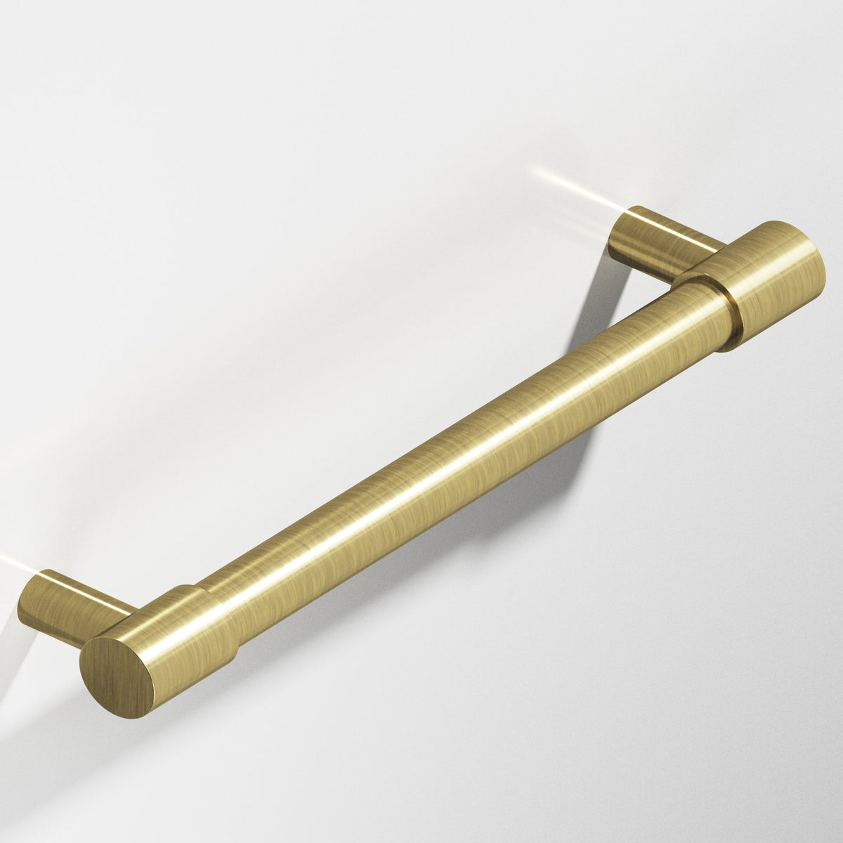 Colonial Bronze 1346 Round Pull with Turned-Down Bar and Straight Posts, 5/8 in Diameter - Antique Brass