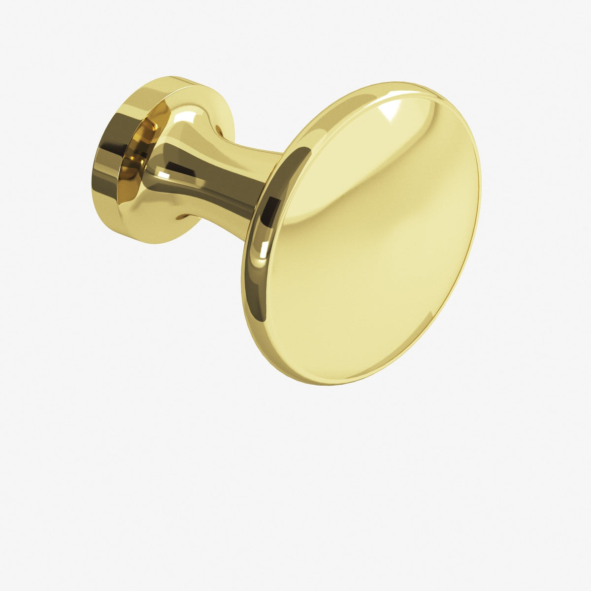 Colonial Bronze 140BB Round Flat-Top Back-to-Back Shower Door Knob Kit, 1-3/8 in Diameter - Polished Brass