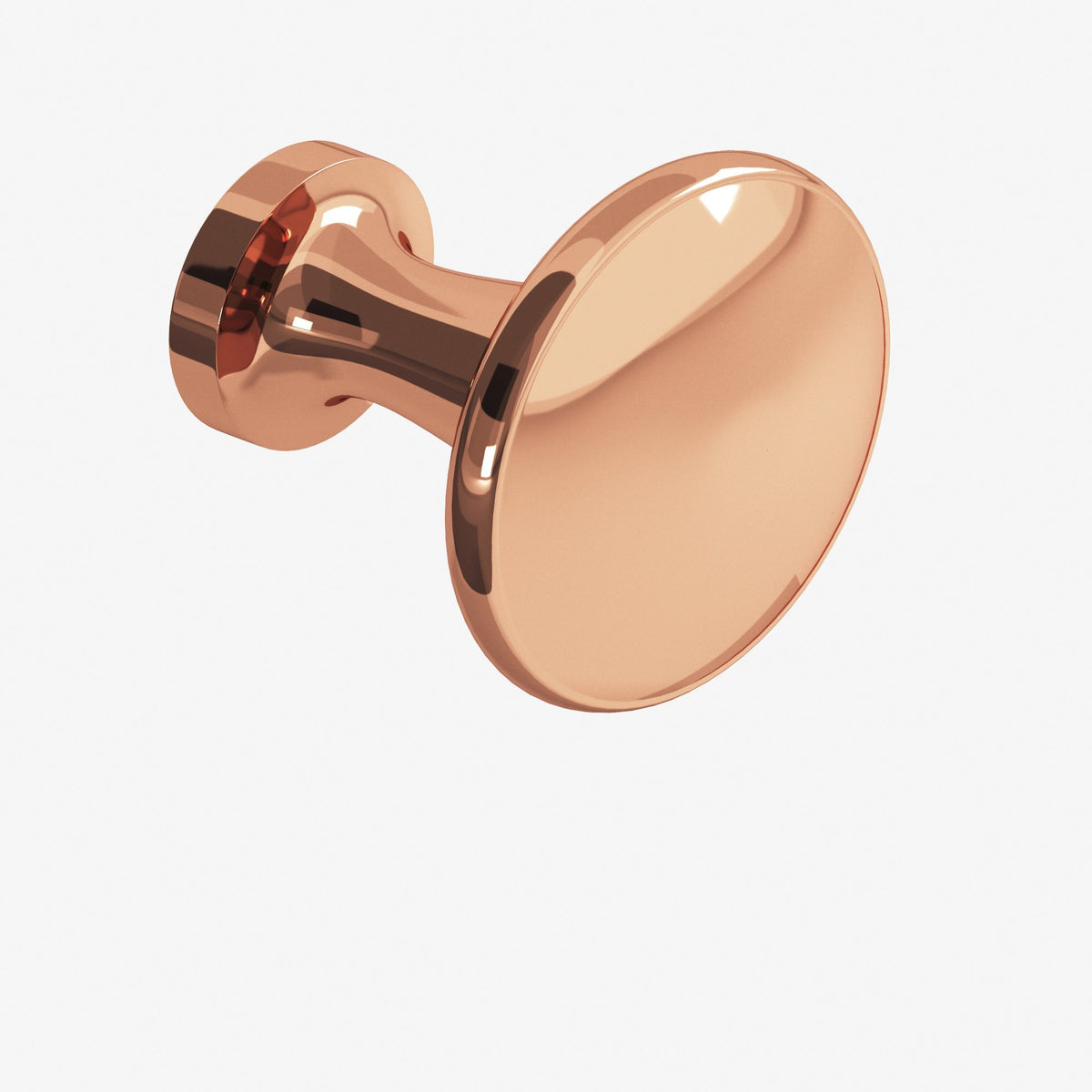 Colonial Bronze 137 Round Flat-Top Knob, 1-1/16 in Diameter - Polished Copper