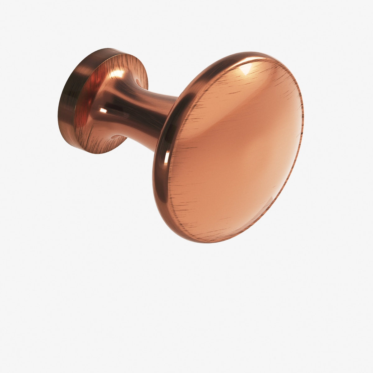 Colonial Bronze 140BB Round Flat-Top Back-to-Back Shower Door Knob Kit, 1-3/8 in Diameter - Antique Copper