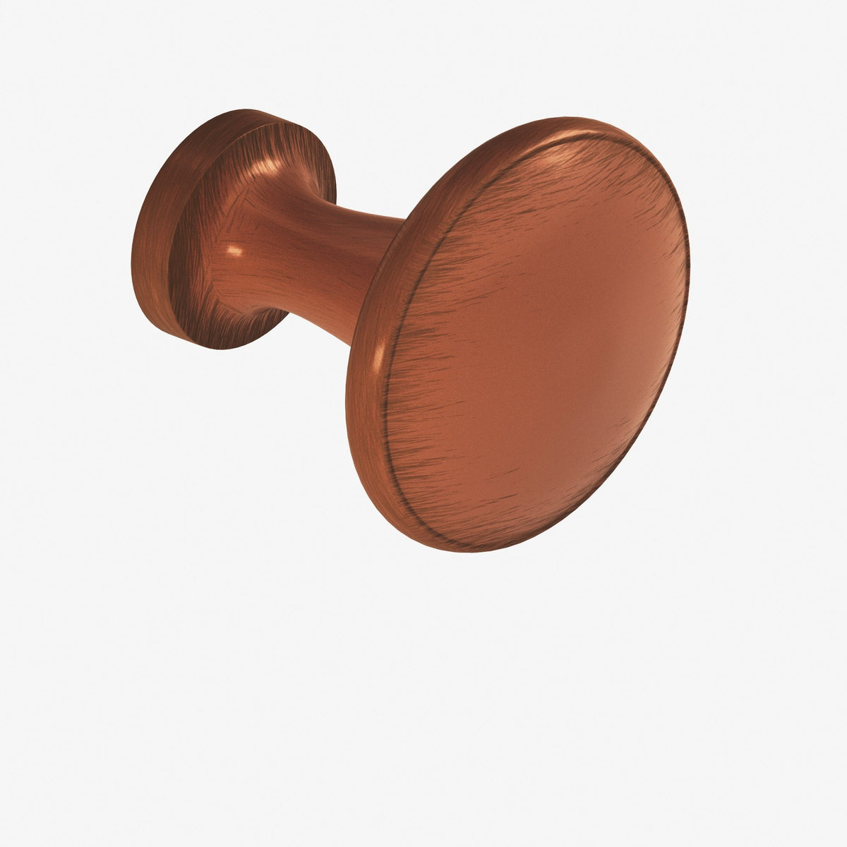 Colonial Bronze 140 Round Flat-Top Knob, 1-3/8 in Diameter - Matte Antique Copper