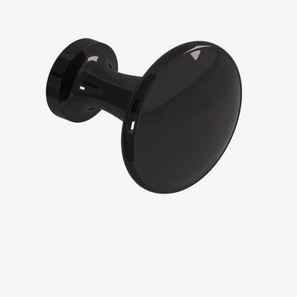 Colonial Bronze 140BB Round Flat-Top Back-to-Back Shower Door Knob Kit, 1-3/8 in Diameter - Satin Black