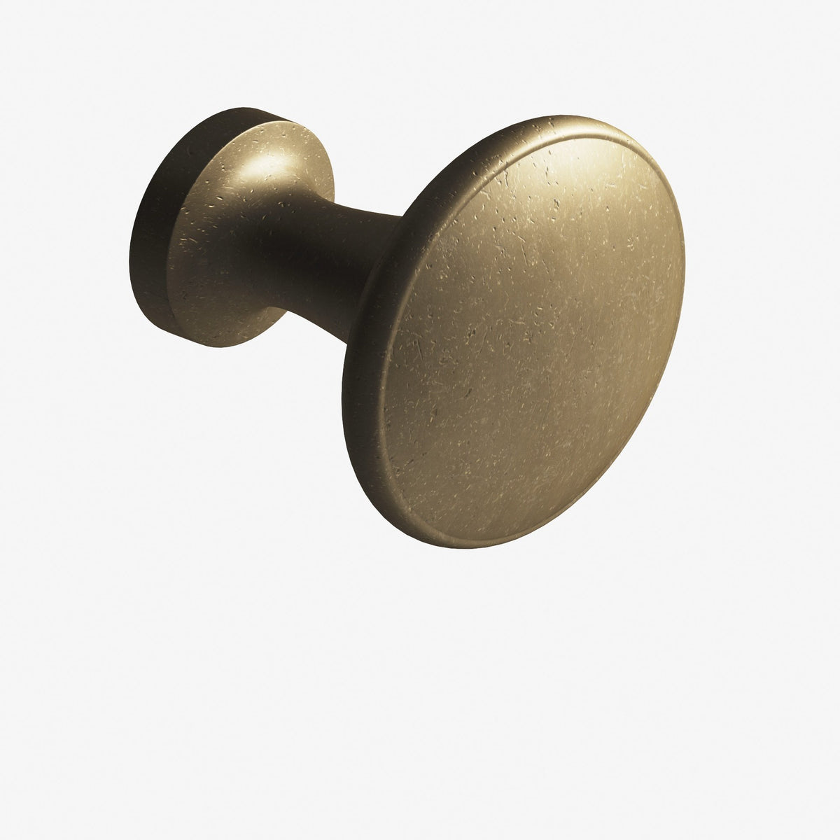 Colonial Bronze 140 Round Flat-Top Knob, 1-3/8 in Diameter - Distressed Oil Rubbed Bronze