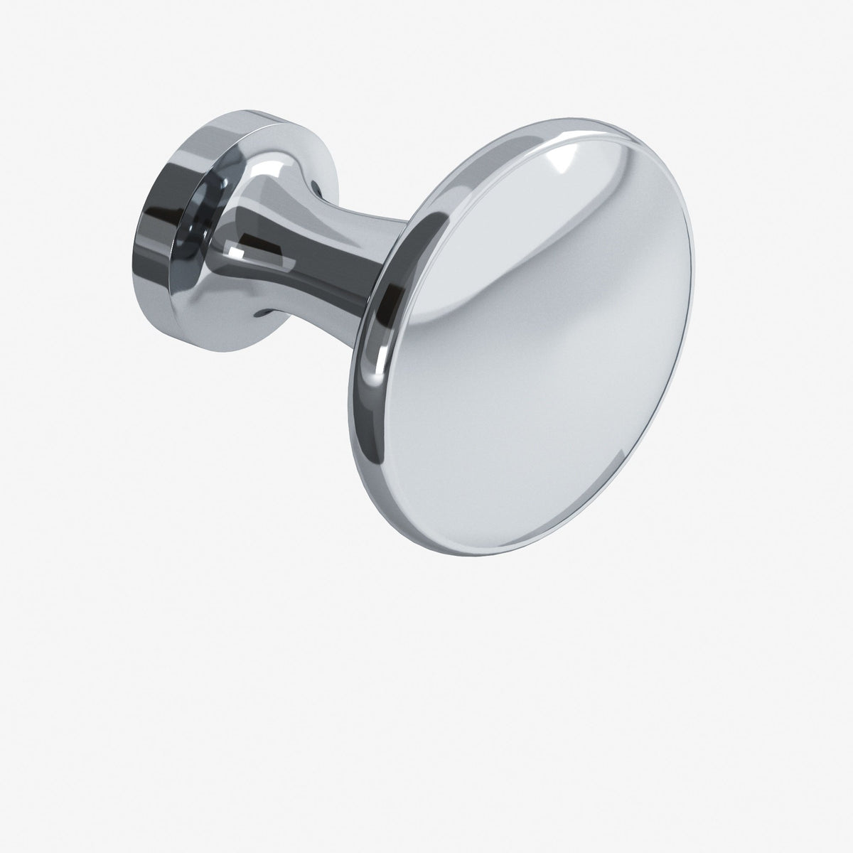 Colonial Bronze 137 Round Flat-Top Knob, 1-1/16 in Diameter - Polished Chrome