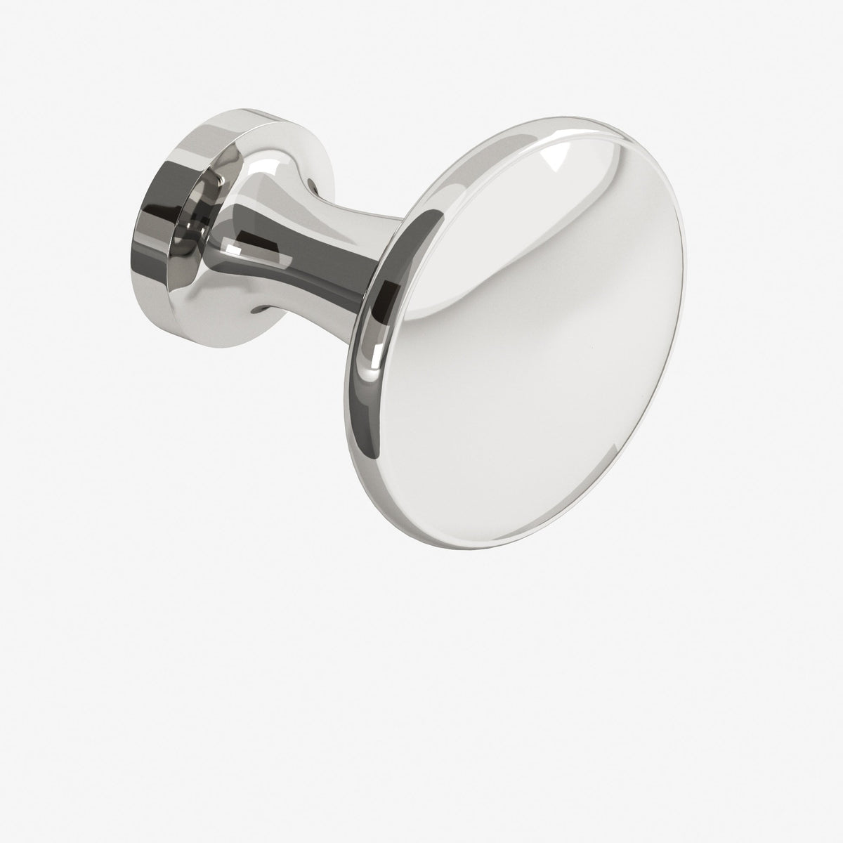Colonial Bronze 137 Round Flat-Top Knob, 1-1/16 in Diameter - Polished Nickel