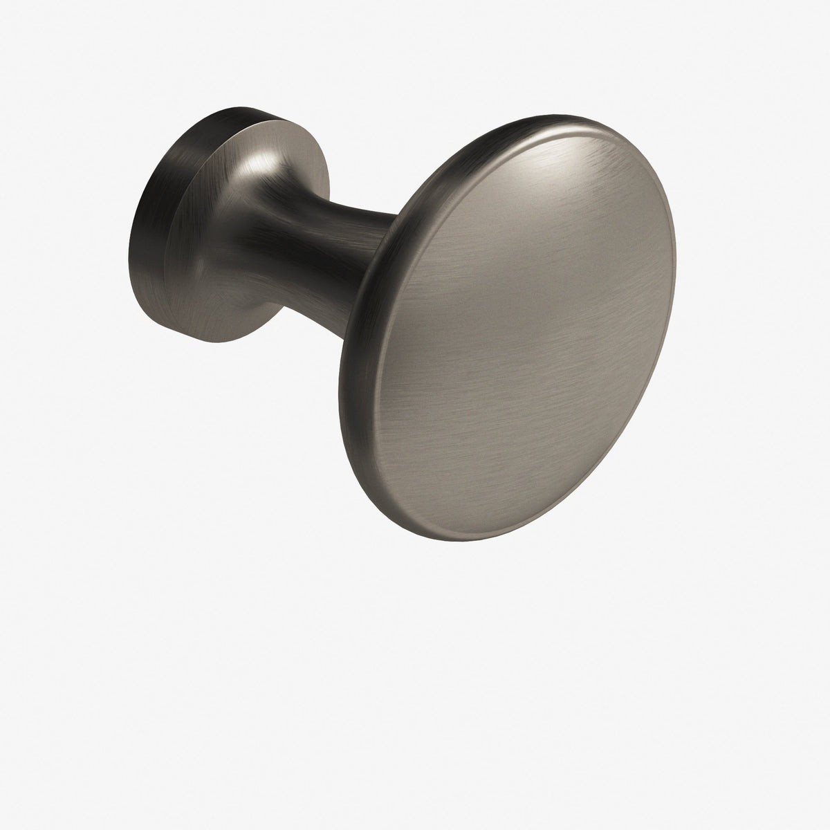 Colonial Bronze 140 Round Flat-Top Knob, 1-3/8 in Diameter - Matte Pewter