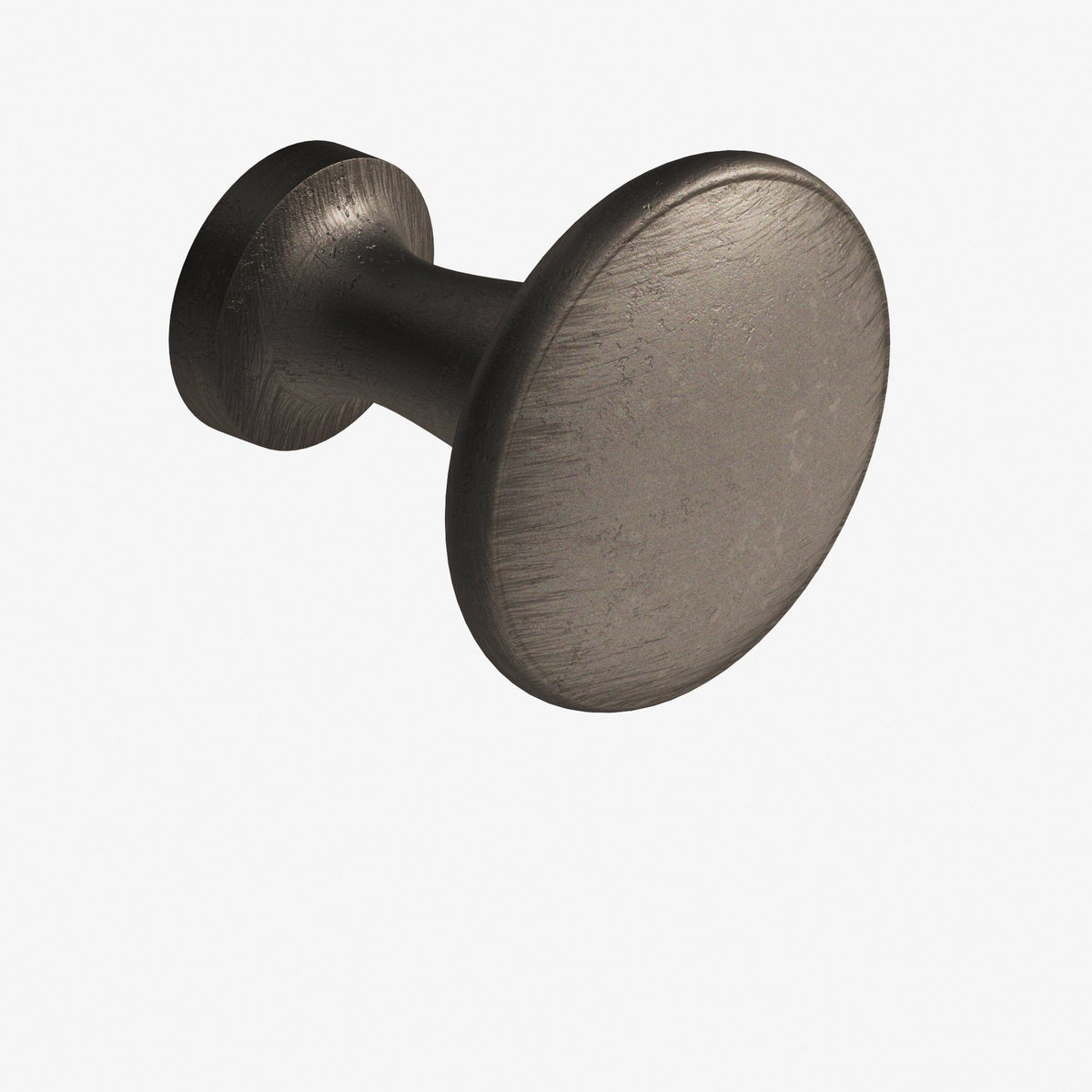 Colonial Bronze 137 Round Flat-Top Knob, 1-1/16 in Diameter - Distressed Pewter