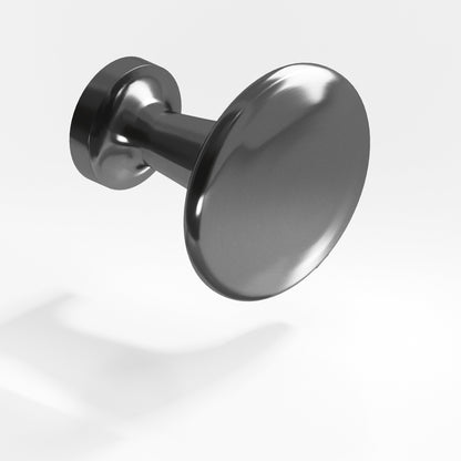 Colonial Bronze 140BB Round Flat-Top Back-to-Back Shower Door Knob Kit, 1-3/8 in Diameter - Graphite